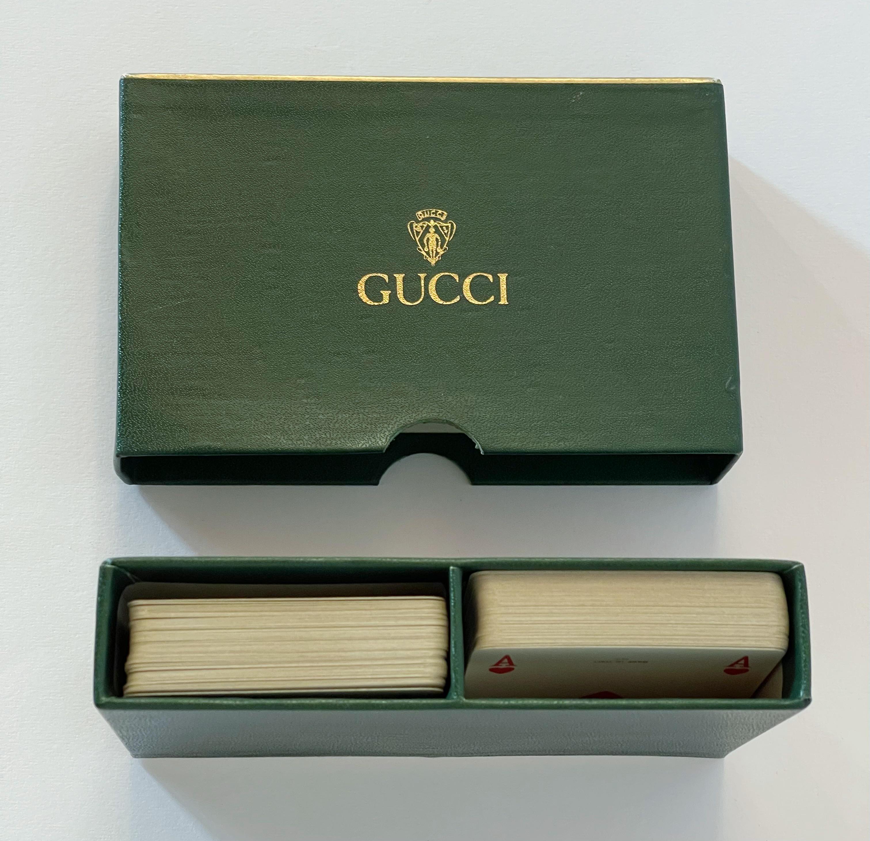 Italian GUCCI Set of Double Vintage Playing Cards