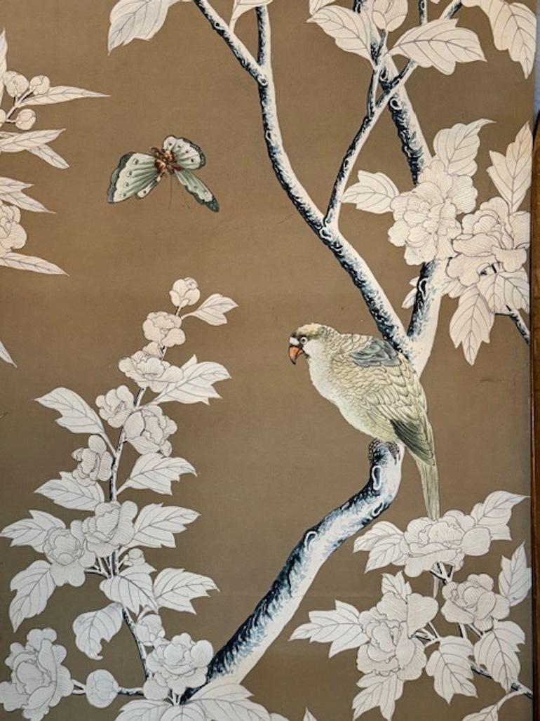 Satz handgemalter Chinoiserie-Paneele im Vintage-Stil (20. Jahrhundert) im Angebot
