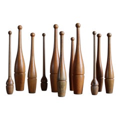 Set indischer Clubs im Vintage-Stil