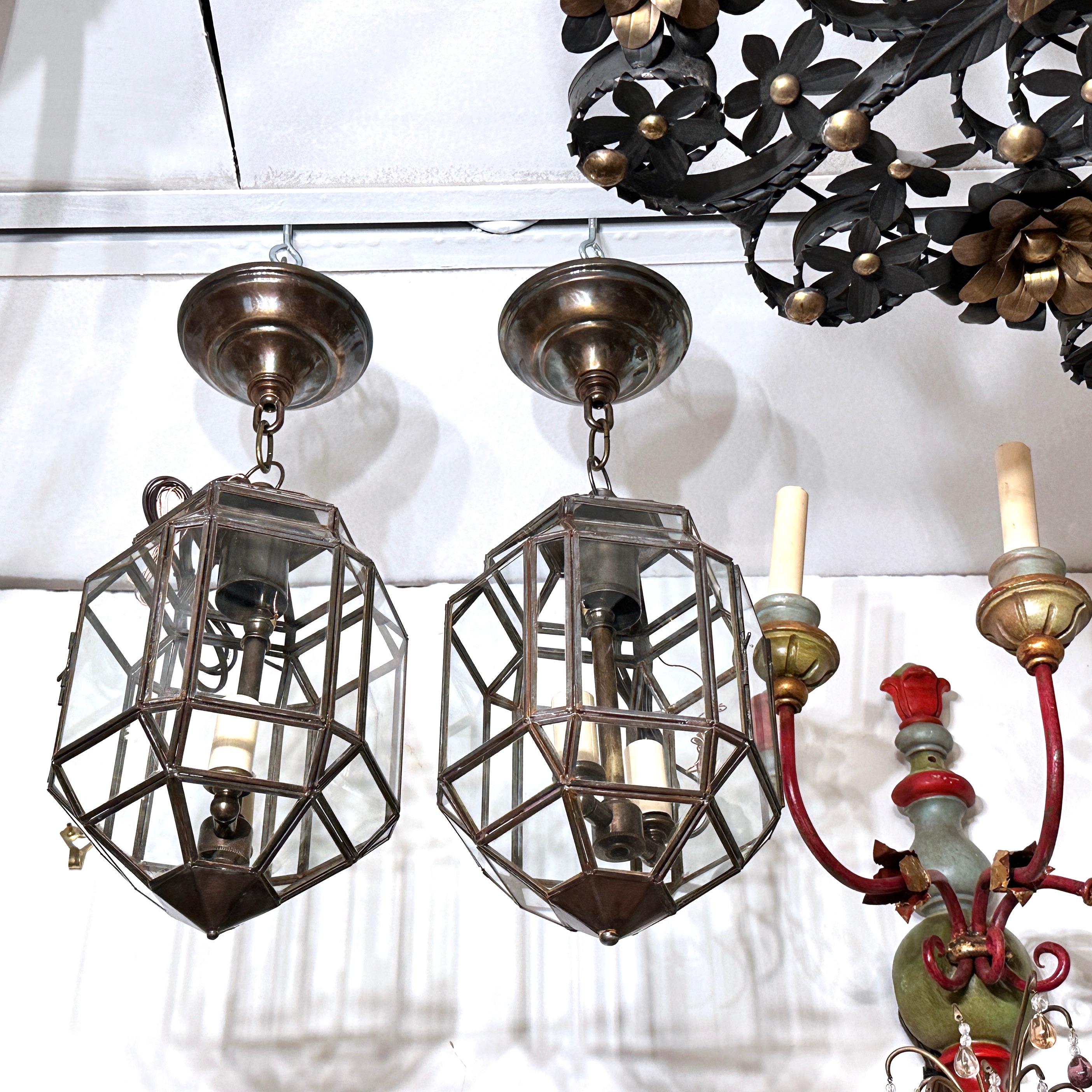 Mid-20th Century Set of Vintage Italian Lanterns, Sold Individually For Sale