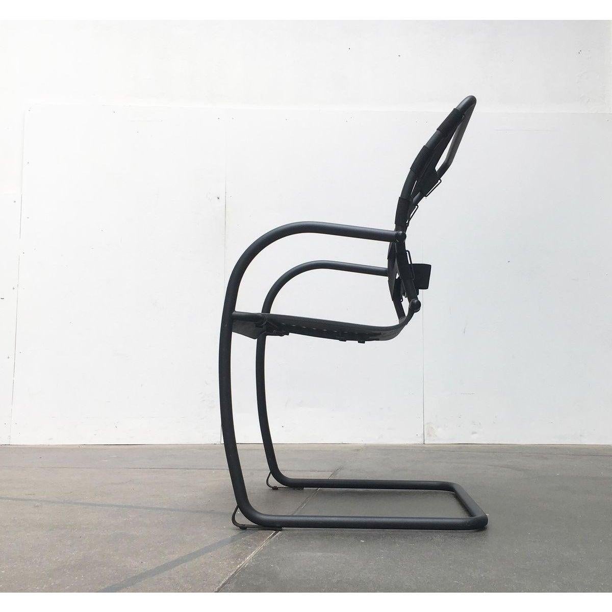 Post-Modern Set of Vintage Italian Postmodern Cantilevered Canasta Armchairs, 1980s For Sale