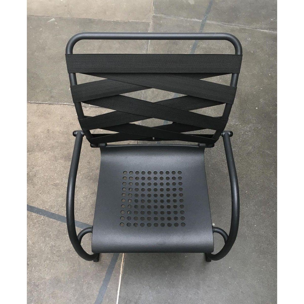 Set of Vintage Italian Postmodern Cantilevered Canasta Armchairs, 1980s For Sale 3