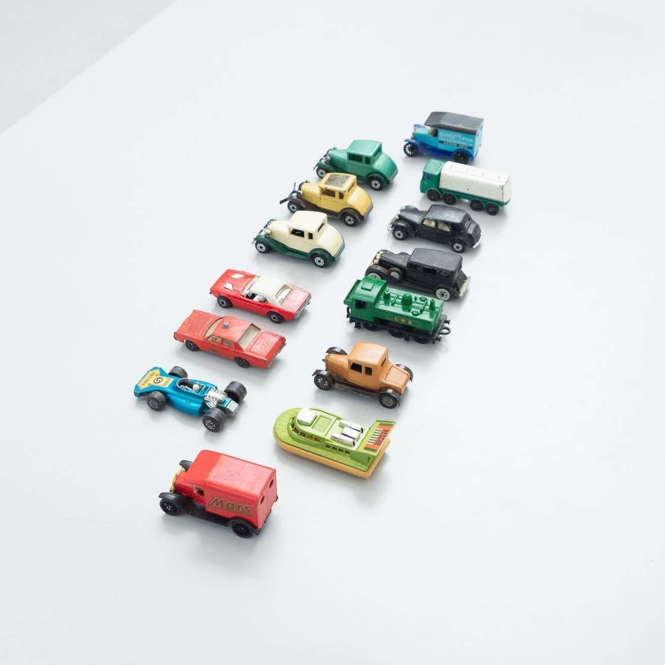 Metal Set of Vintage Match Box Toy Cars, circa 1960 For Sale