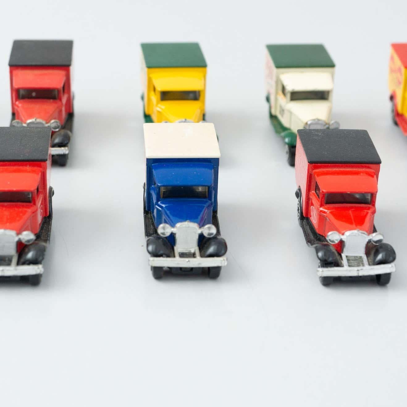 Metal Set of Vintage Matchbox Toy Cars, circa 1960