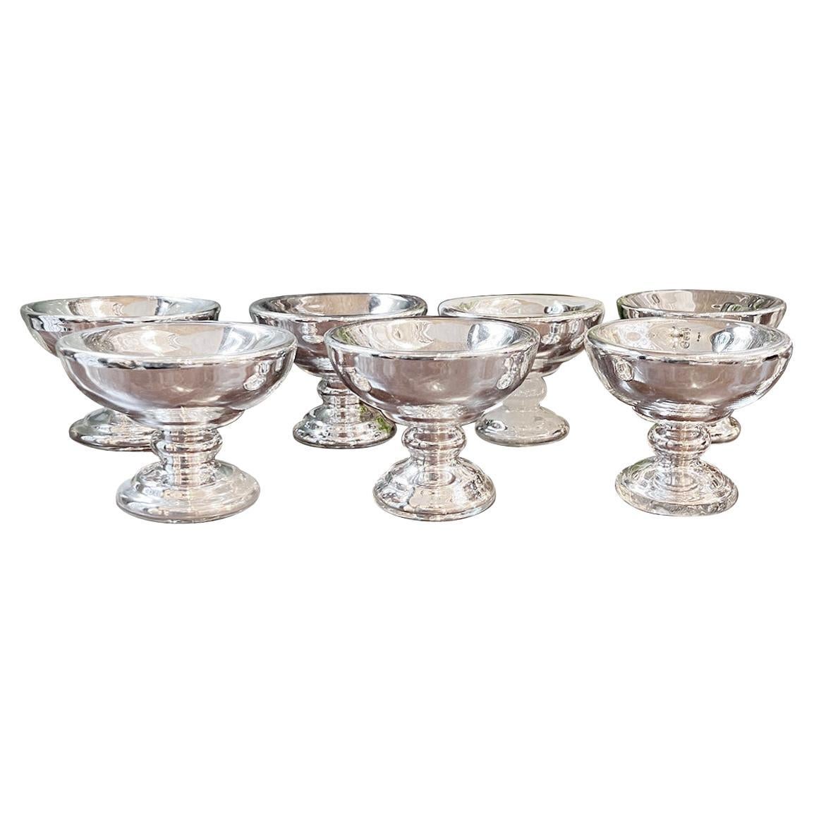 Set of Vintage Mercury Glass Cups, Sold Individually For Sale