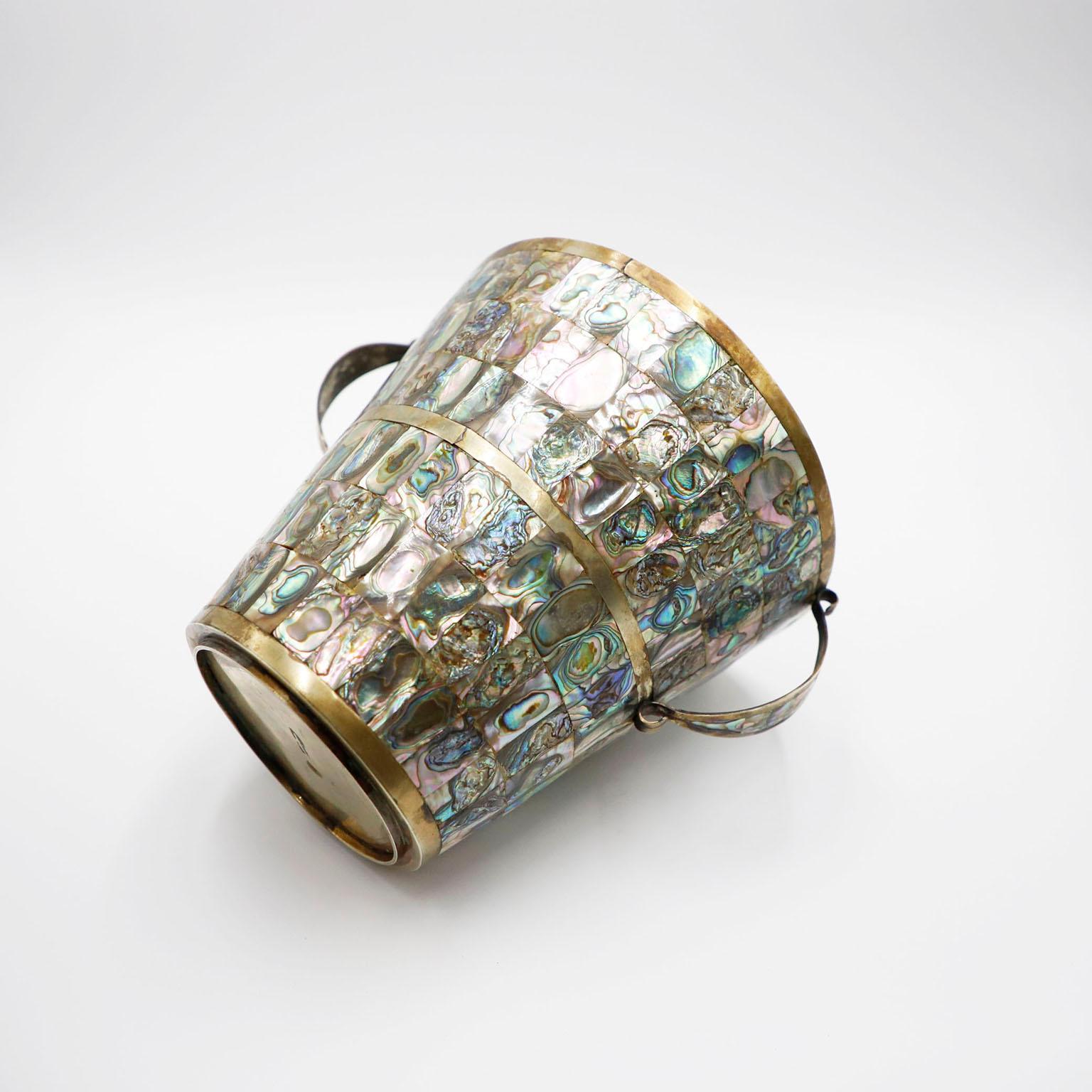 Mid-Century Modern Set of Vintage Mexican Abalone Accessories For Sale