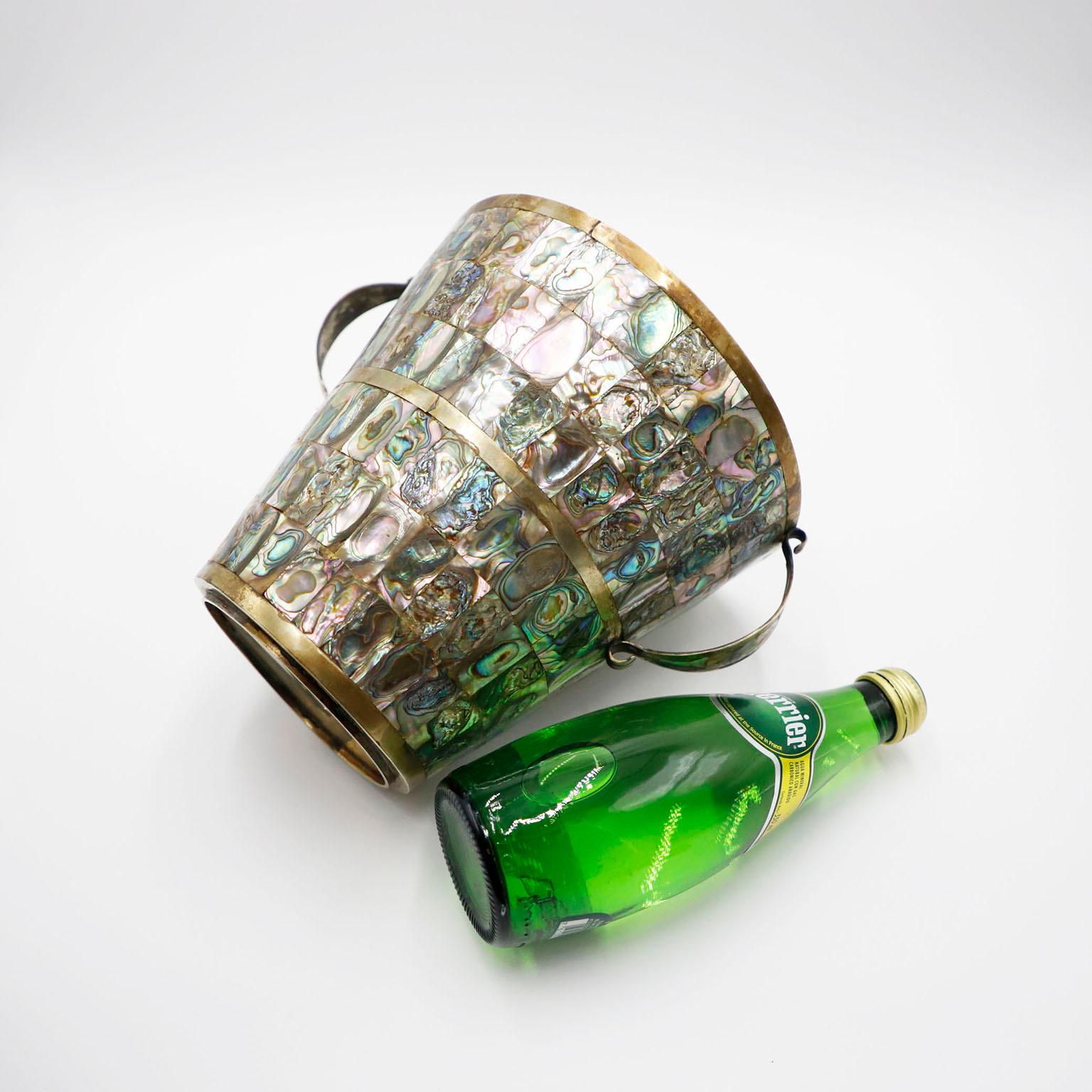 Set of Vintage Mexican Abalone Accessories In Good Condition For Sale In Mexico City, CDMX
