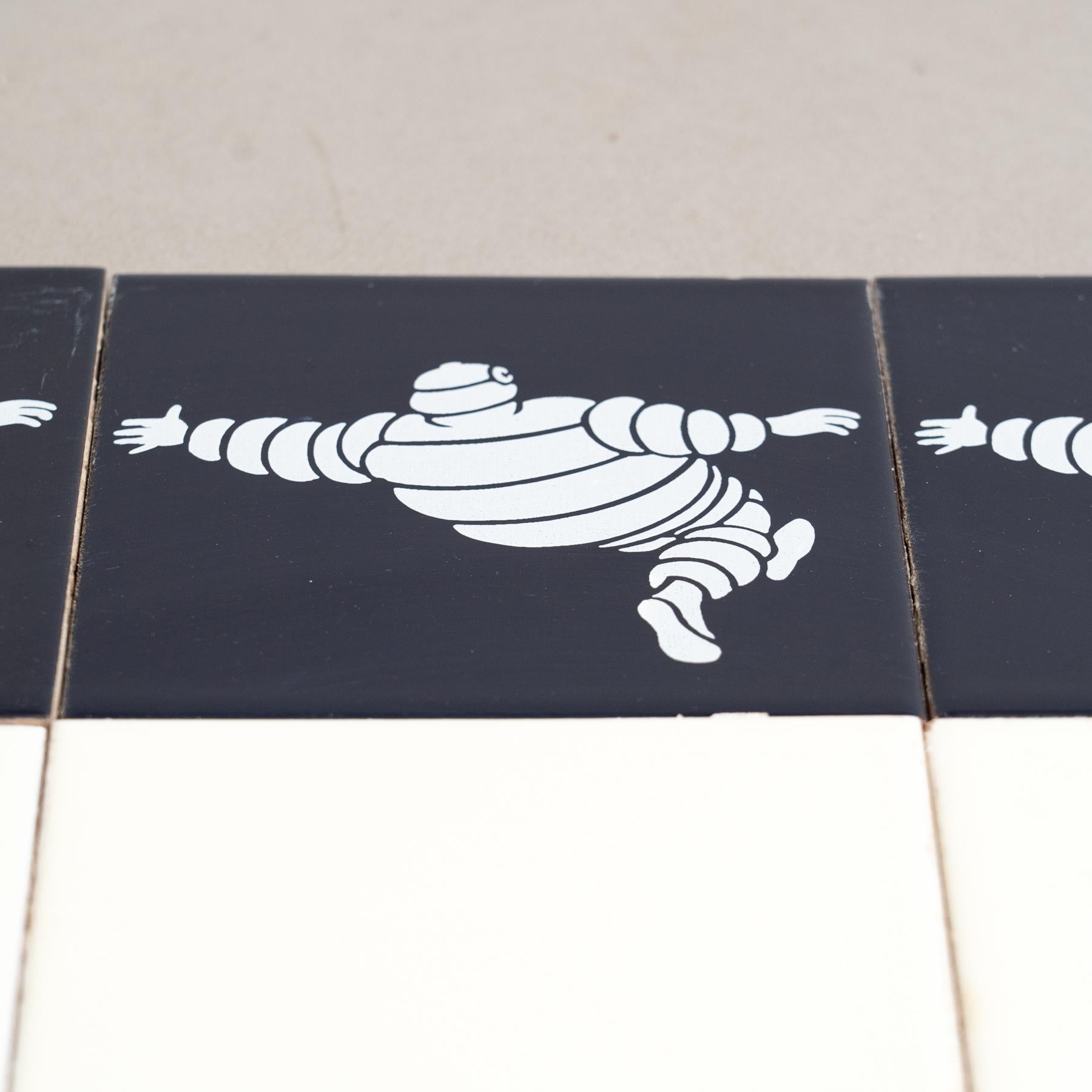 Set of Vintage Michelin Man Tiles, circa 1960 For Sale 3