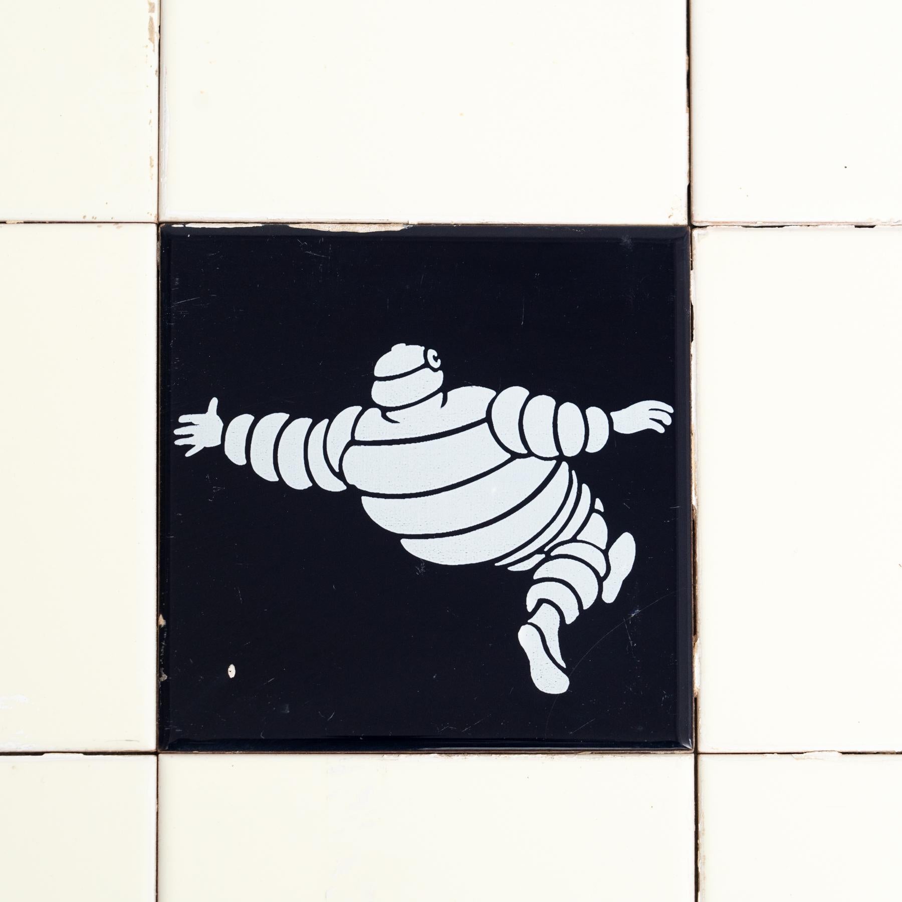 Juego de baldosas vintage Michelin Man, hacia 1960 en Bueno estado para la venta en Barcelona, ES