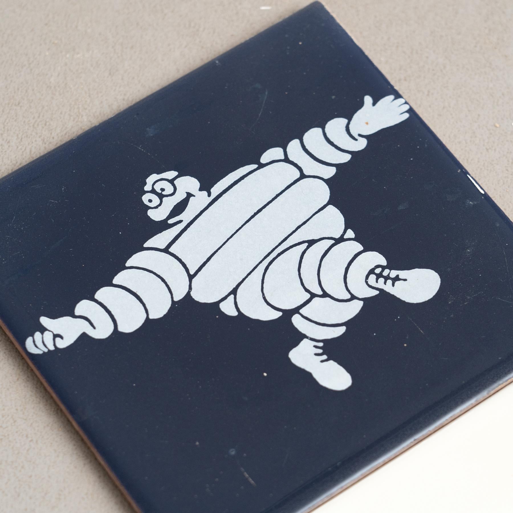 Mid-20th Century Set of Vintage Michelin Man Tiles, circa 1960 For Sale