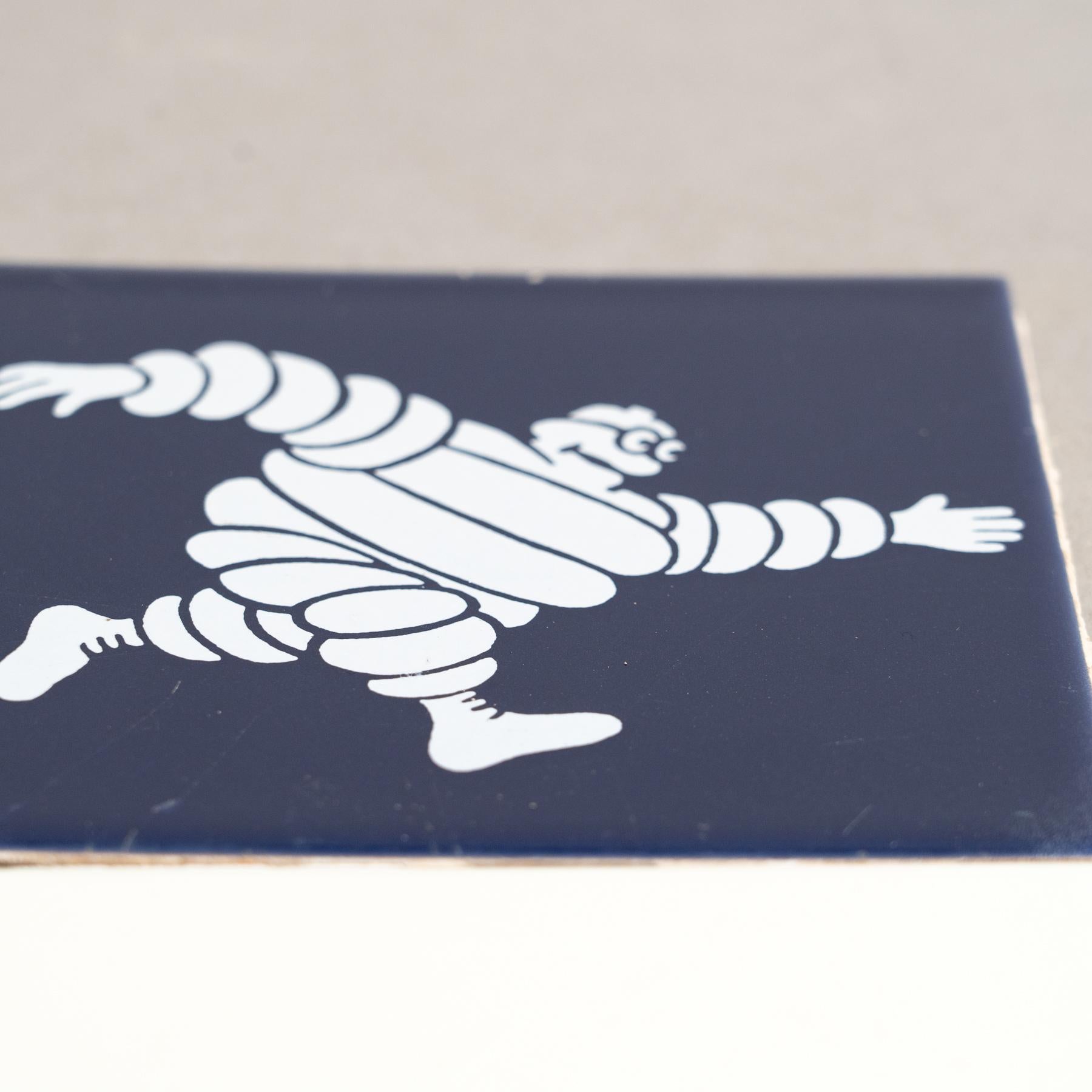 Set of Vintage Michelin Man Tiles, circa 1960 For Sale 2