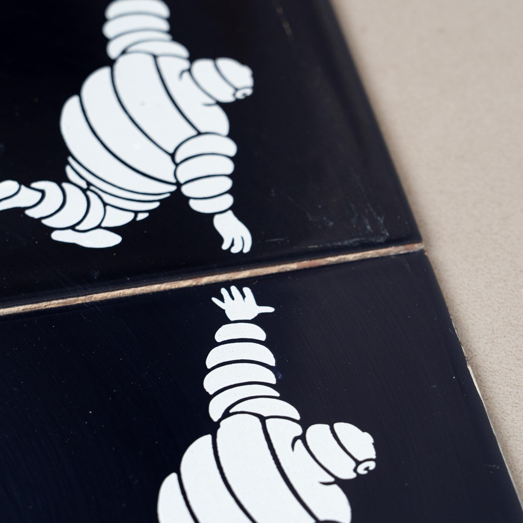 Set of Vintage Michelin Man Tiles, circa 1960 For Sale 2