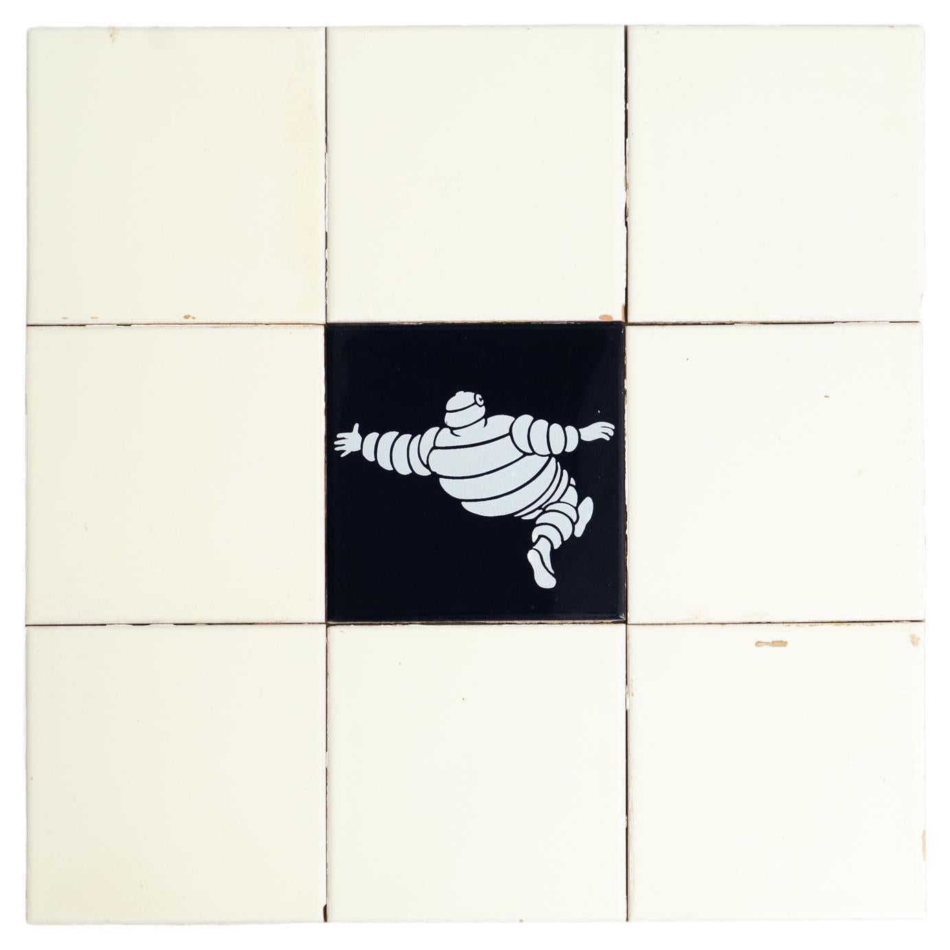 Set of Vintage Michelin Man Tiles, circa 1960