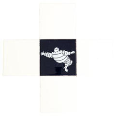 Set of Retro Michelin Man Tiles, circa 1960