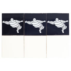 Set of Vintage Michelin Man Tiles, circa 1960