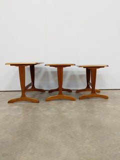 Set of Vintage Mid Century Modern Teak Nesting Tables