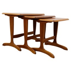 Set of Vintage Mid Century Modern Teak Nesting Tables