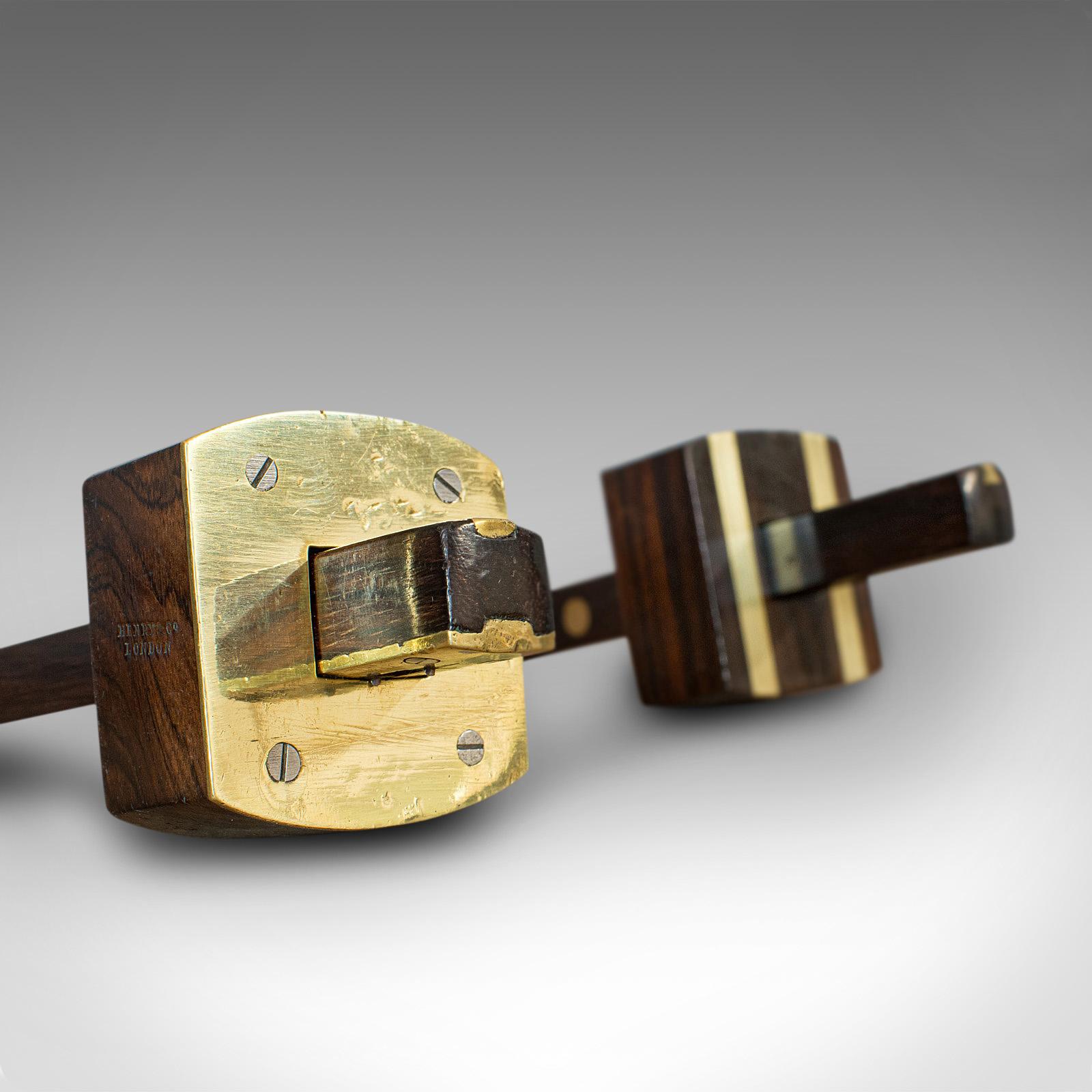 Set of Vintage Mortise Gauges, Four, Rosewood, Brass, Carpenter's Tools For Sale 2