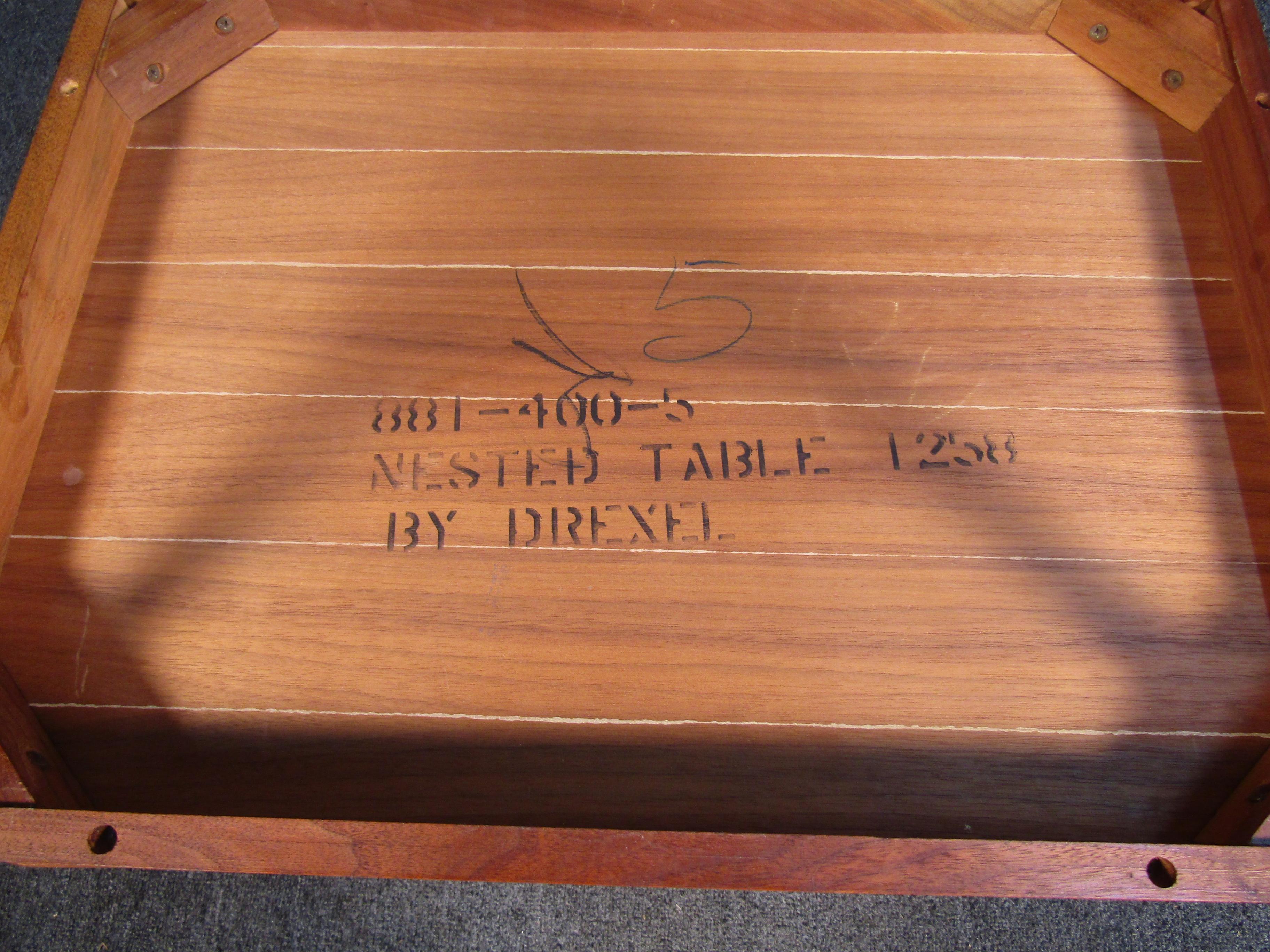 Set of Vintage Nesting Tables by Drexel For Sale 5