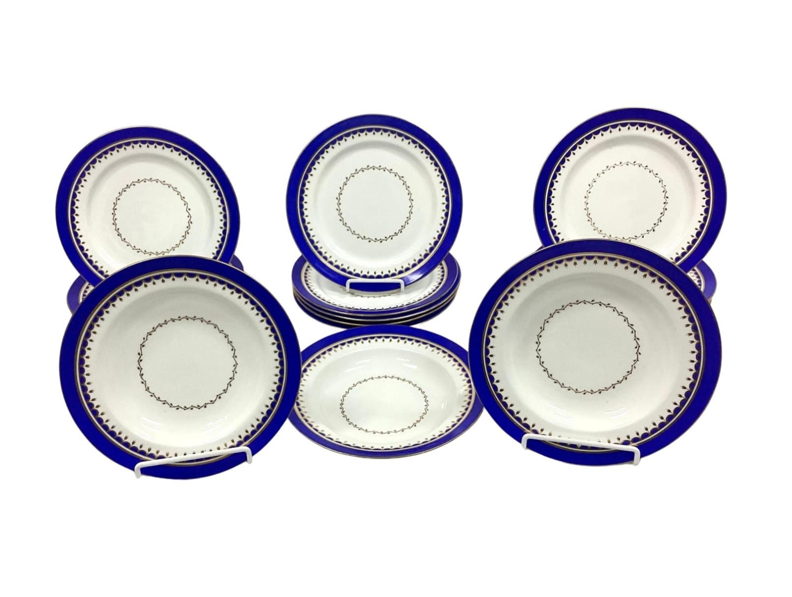 Set of Vintage Porcelain Dinner Plates and Bowls, Early 20th Century For Sale 7
