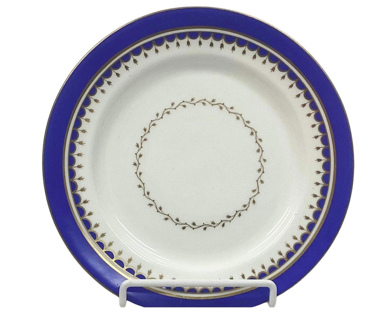 Neoclassical Set of Vintage Porcelain Dinner Plates and Bowls, Early 20th Century For Sale