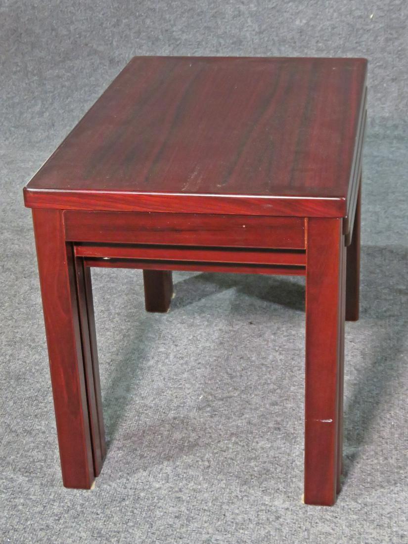 20th Century Set of Vintage Rosewood Nesting Tables For Sale