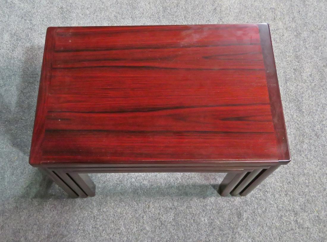 Set of Vintage Rosewood Nesting Tables For Sale 1