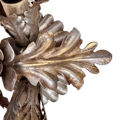 Set of Vintage Silver-Leaf Flush Fixtures, Sold Individually