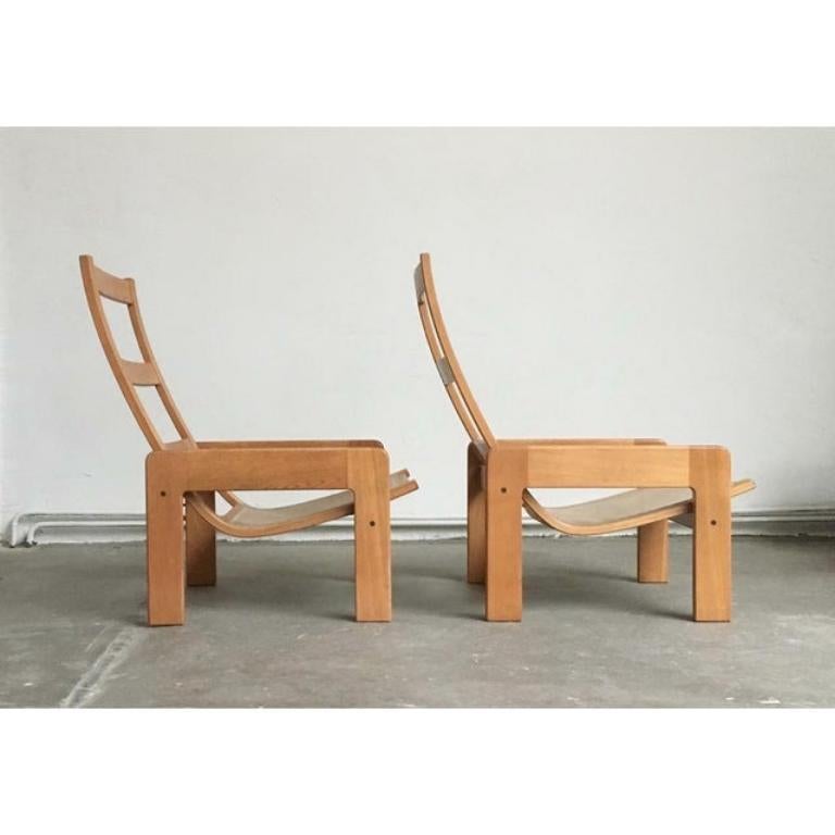 Suédois Ensemble de chaises longues vintage en hêtre suédois par Yngve Ekström pour Swedese, 1970 en vente
