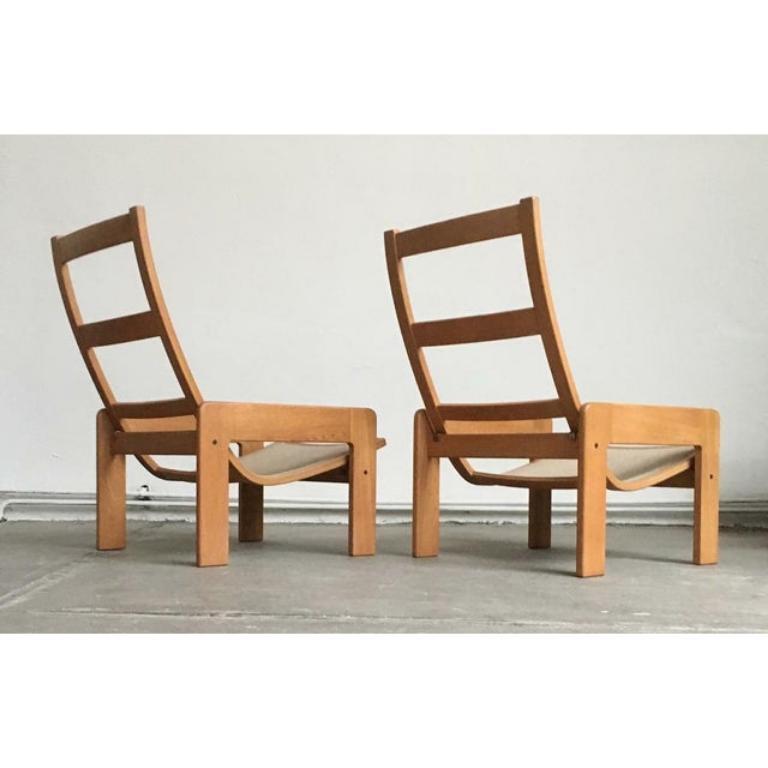 20ième siècle Ensemble de chaises longues vintage en hêtre suédois par Yngve Ekström pour Swedese, 1970 en vente