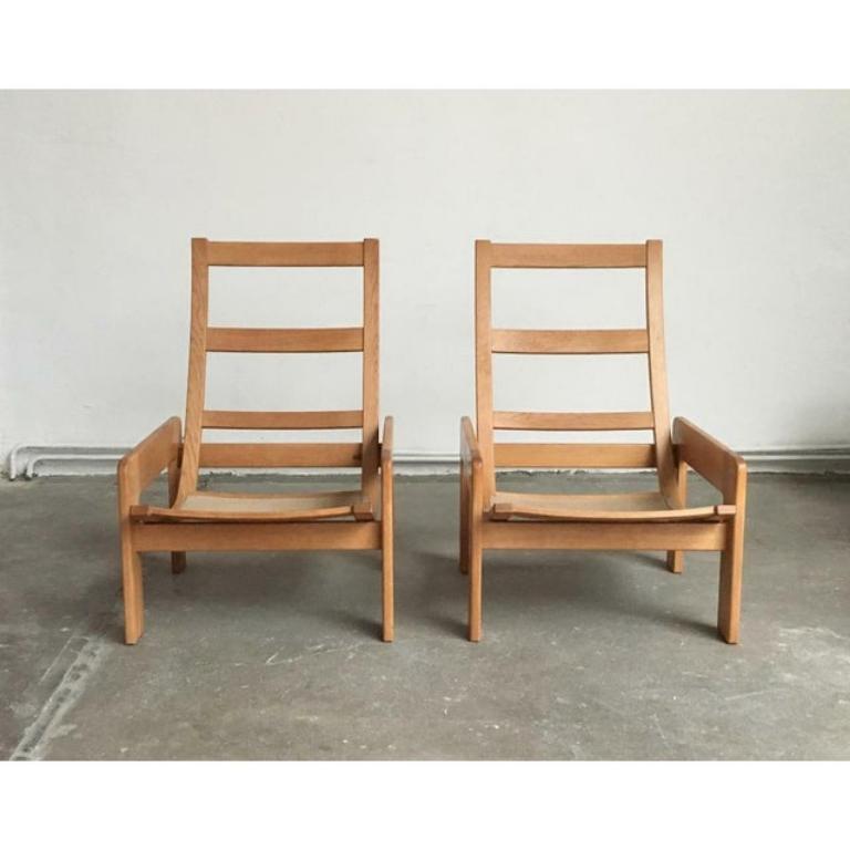 Bois Ensemble de chaises longues vintage en hêtre suédois par Yngve Ekström pour Swedese, 1970 en vente