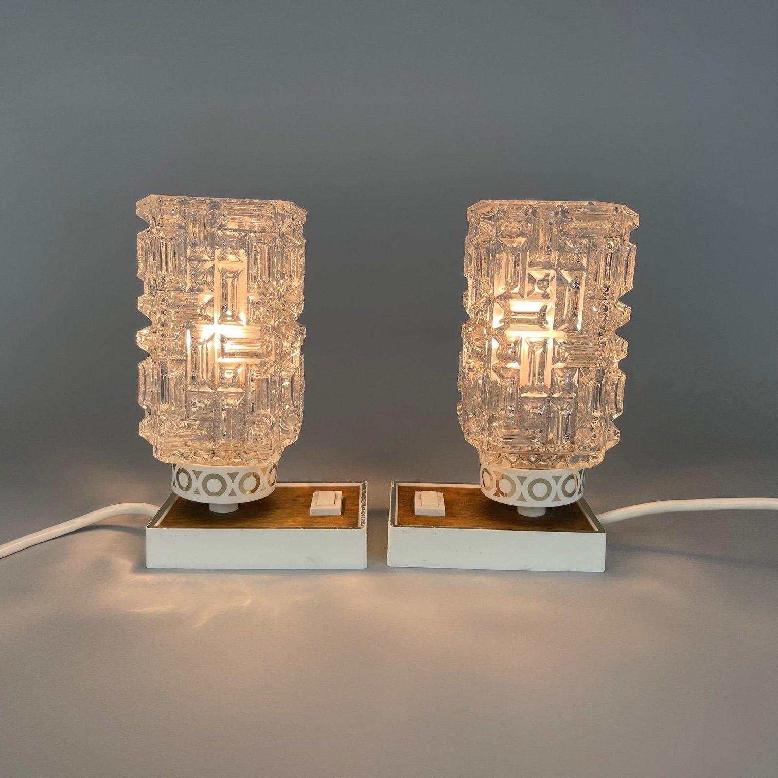 German Set of Vintage Table or Bedside Lamps, 1960's For Sale