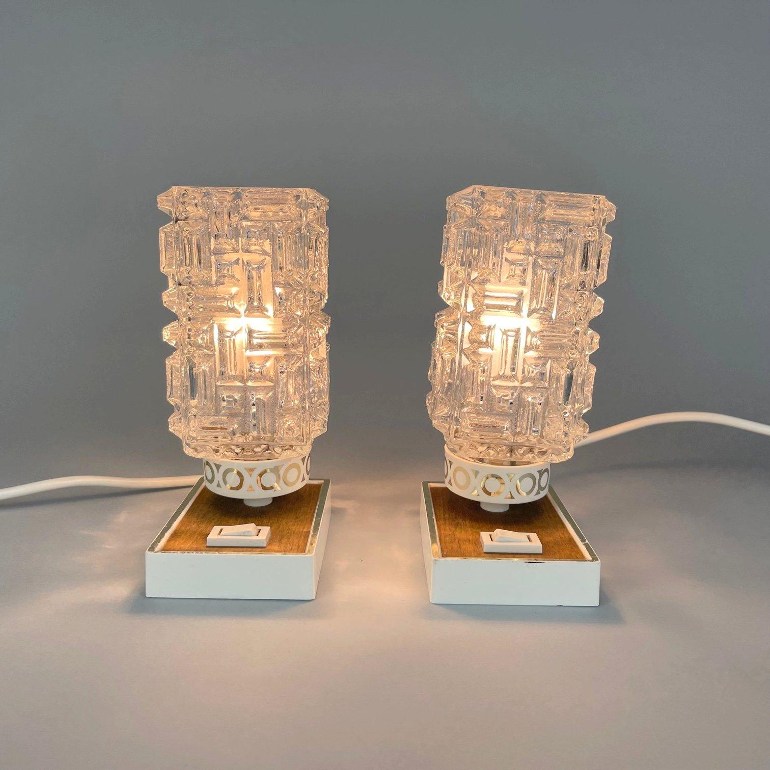 Set of Vintage Table or Bedside Lamps, 1960's In Good Condition For Sale In Praha, CZ