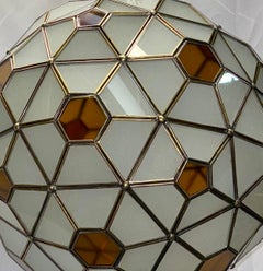 Set di lanterne vintage in vetro ambra e talpa, vendute singolarmente