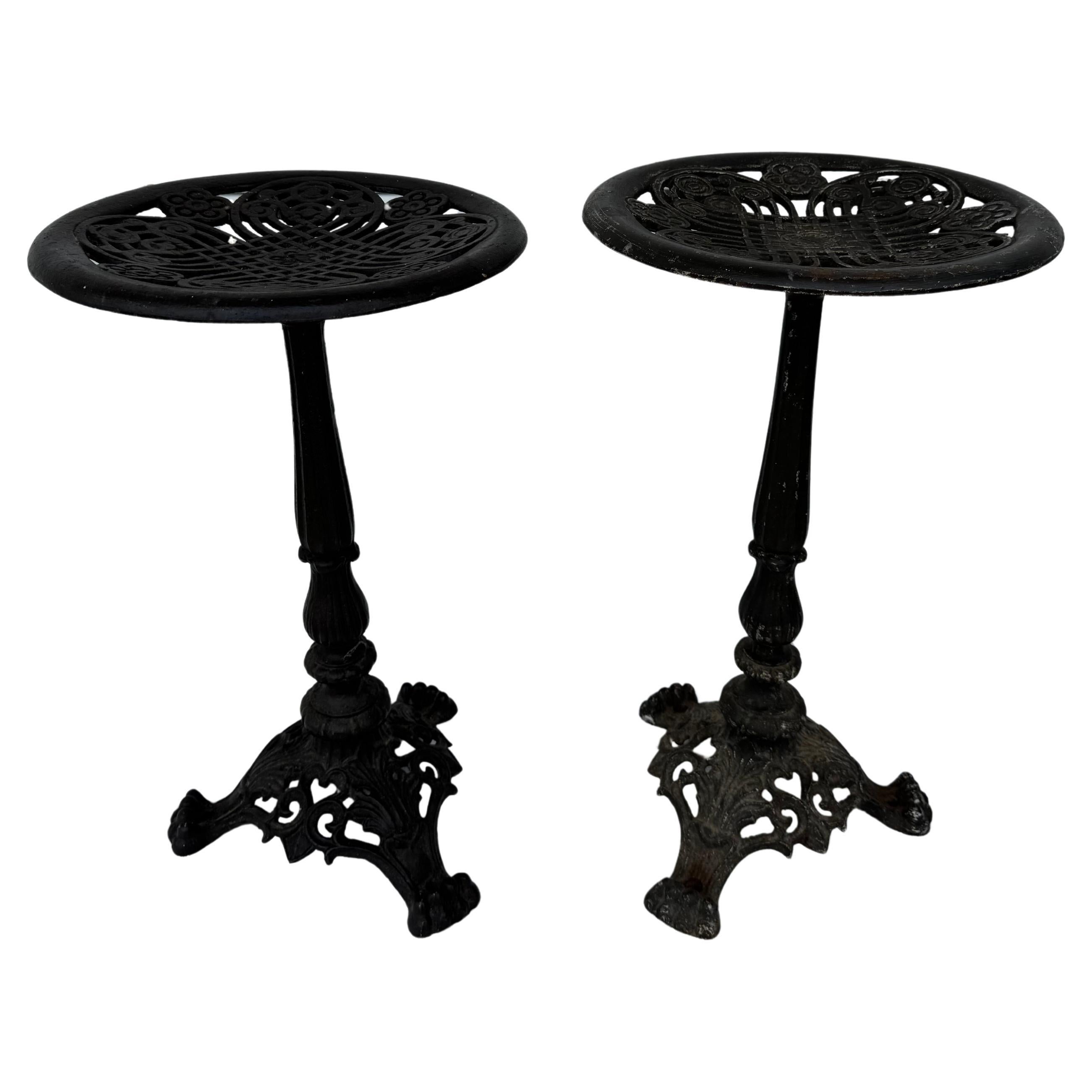 Ensemble de supports de plantes en fonte de style vintage victorien