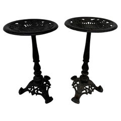 Set of Vintage Victorian Style Cast Iron Plant Stands