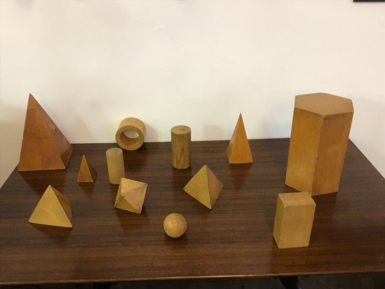 Set of Vintage Wooden Geometric Shapes at 1stDibs vintage geometry