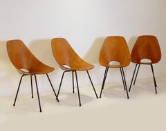 Set of Vittorio Nobili "Medea" dining chairs, Italy 1955