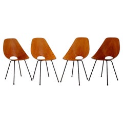 Set of Vittorio Nobili "Medea" dining chairs, Italy 1955