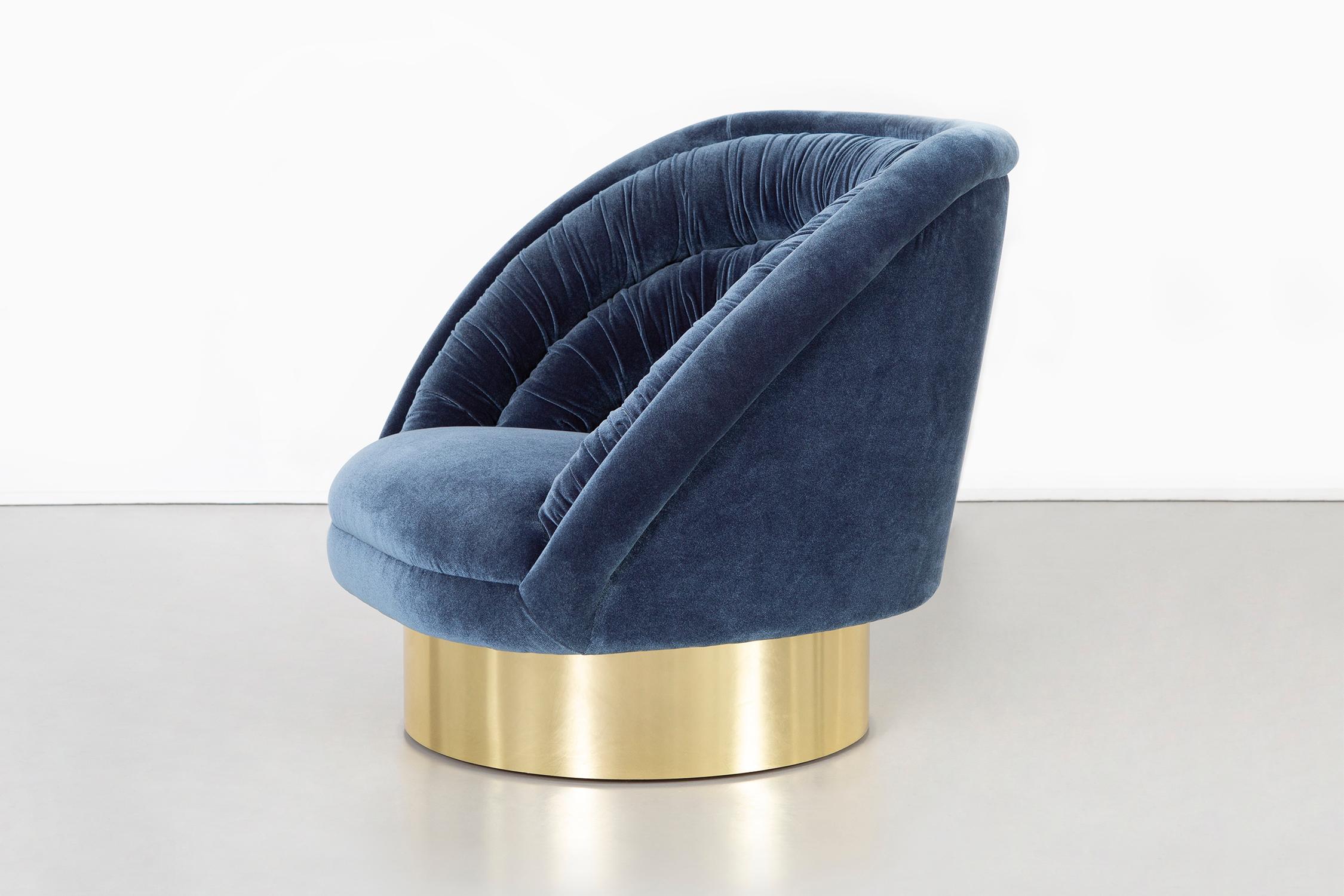 American Set of Vladimir Kagan Crescent Chairs Freshly Reupholstered