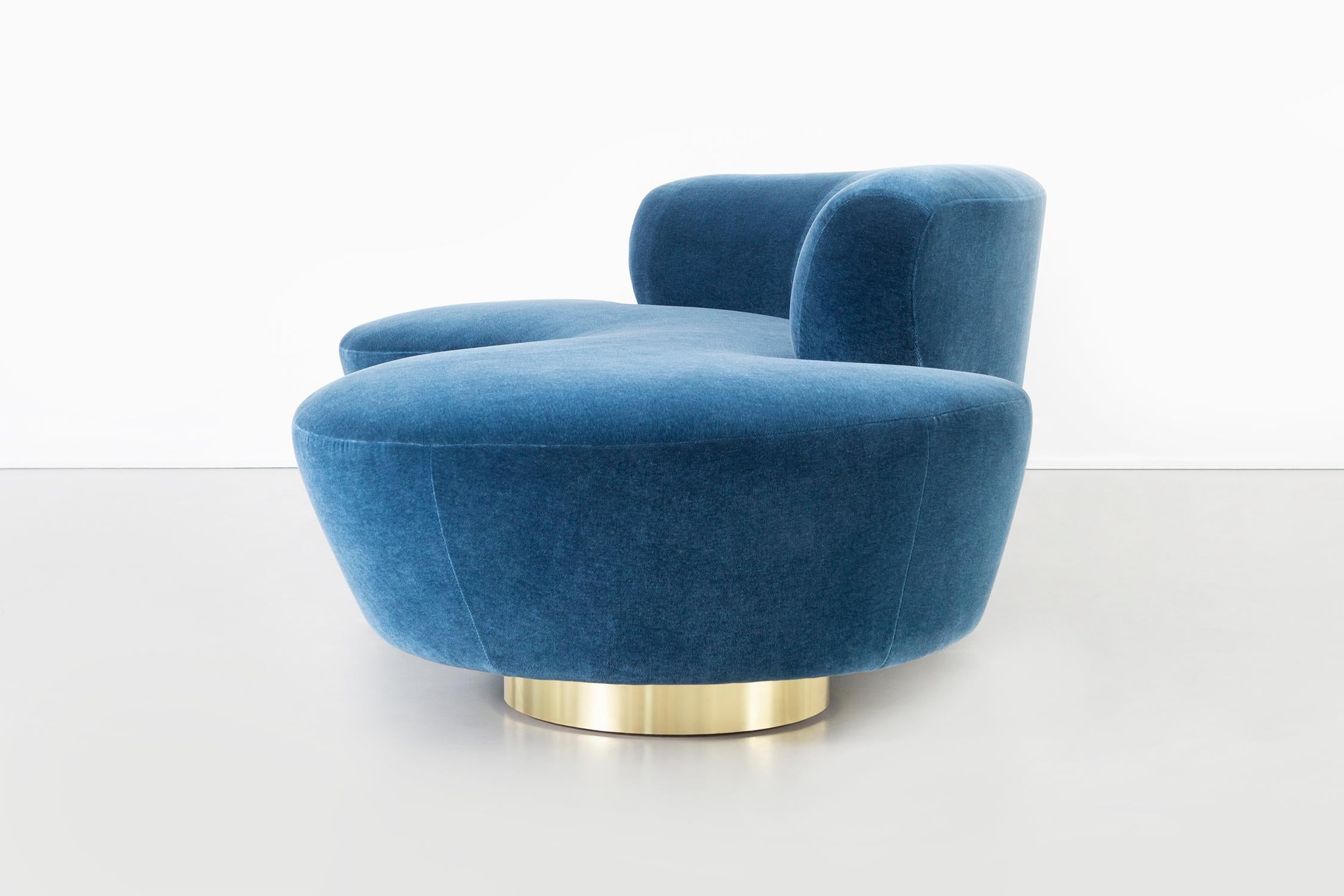Late 20th Century Set of Vladimir Kagan for Directional Cloud Sofas Newly Reupholstered in Mohair