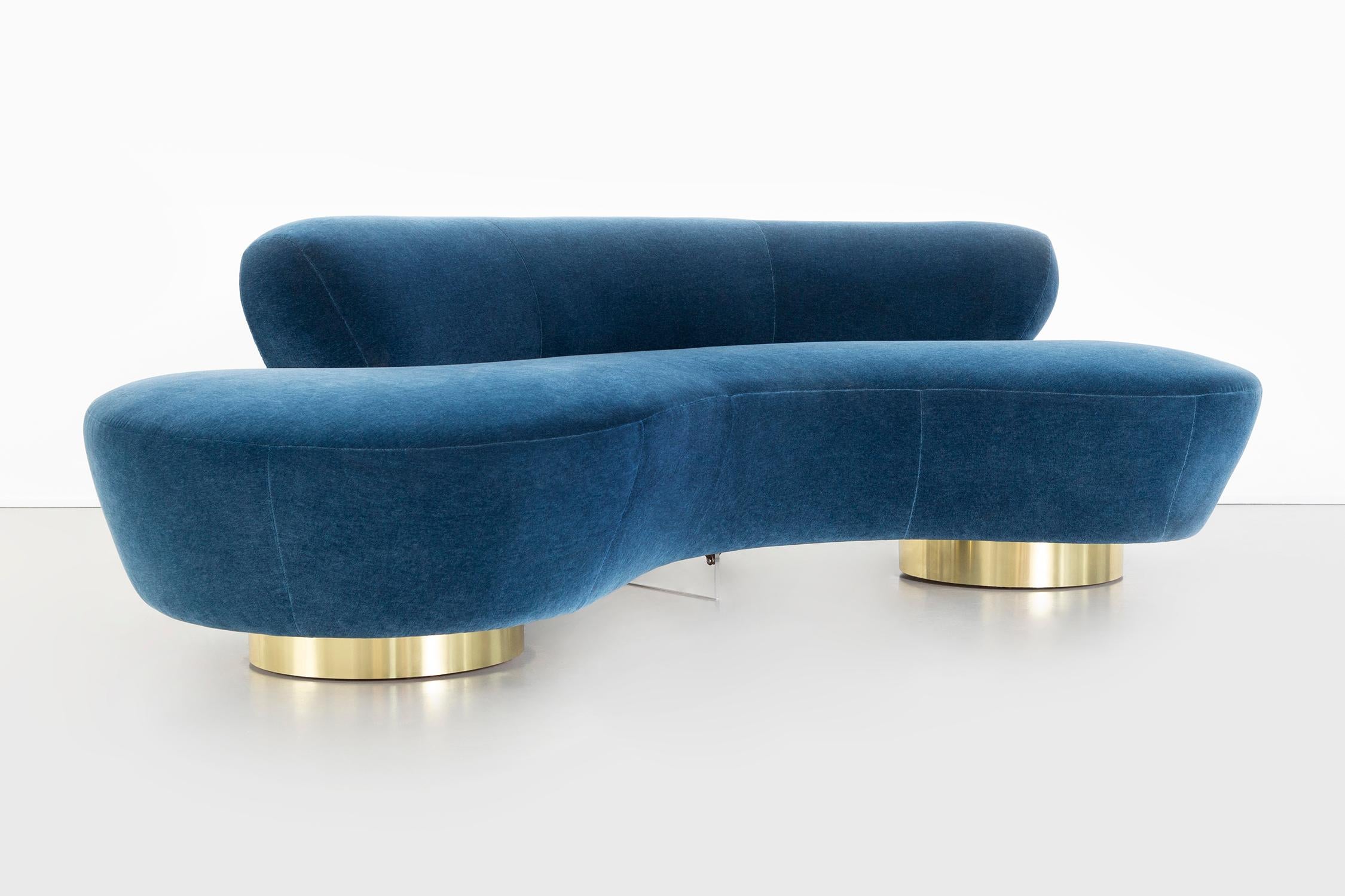 Set of Vladimir Kagan for Directional Cloud Sofas Newly Reupholstered in Mohair 1