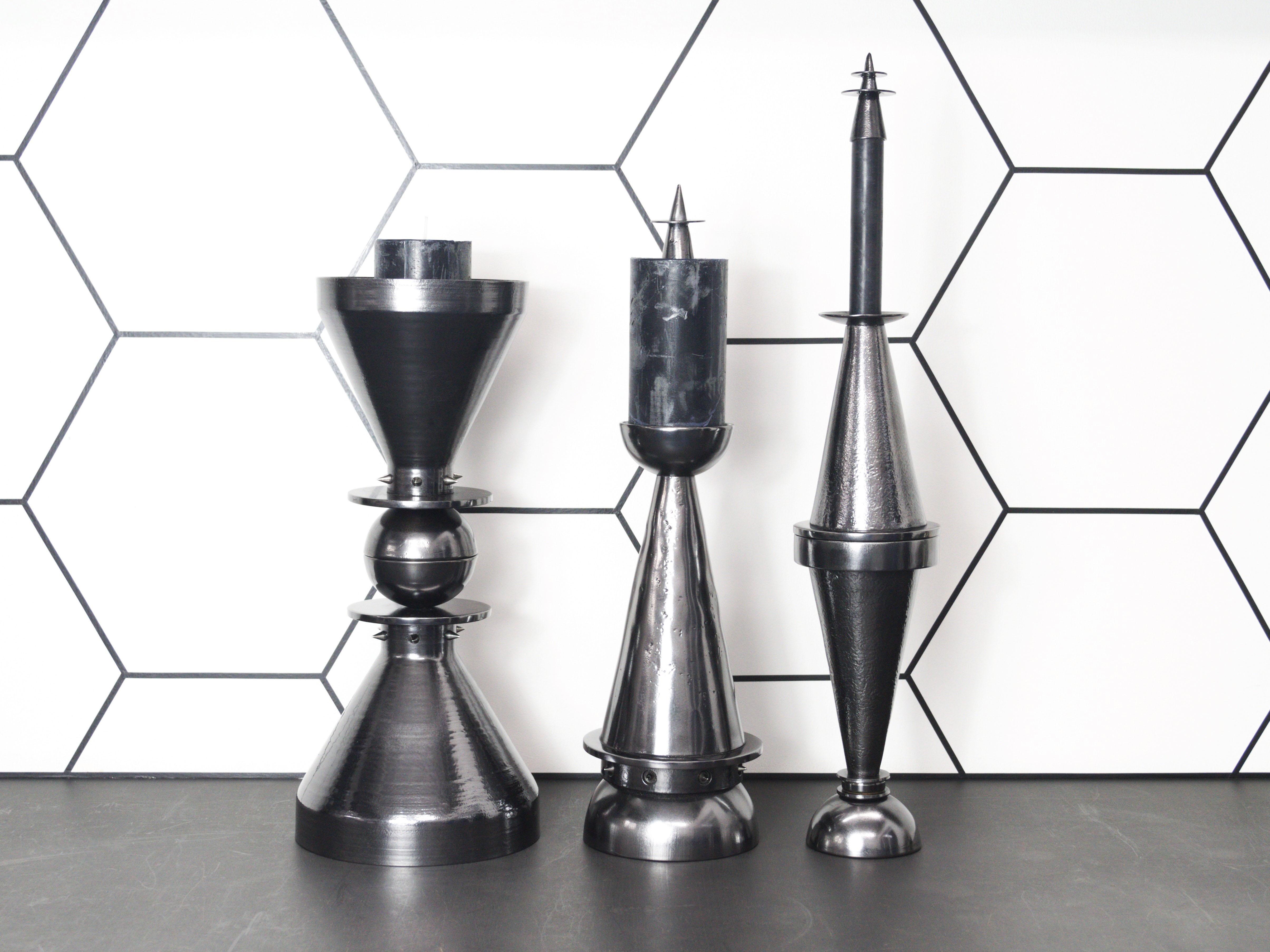 Set of Vulcan Candlesticks by Connor Holland For Sale 4