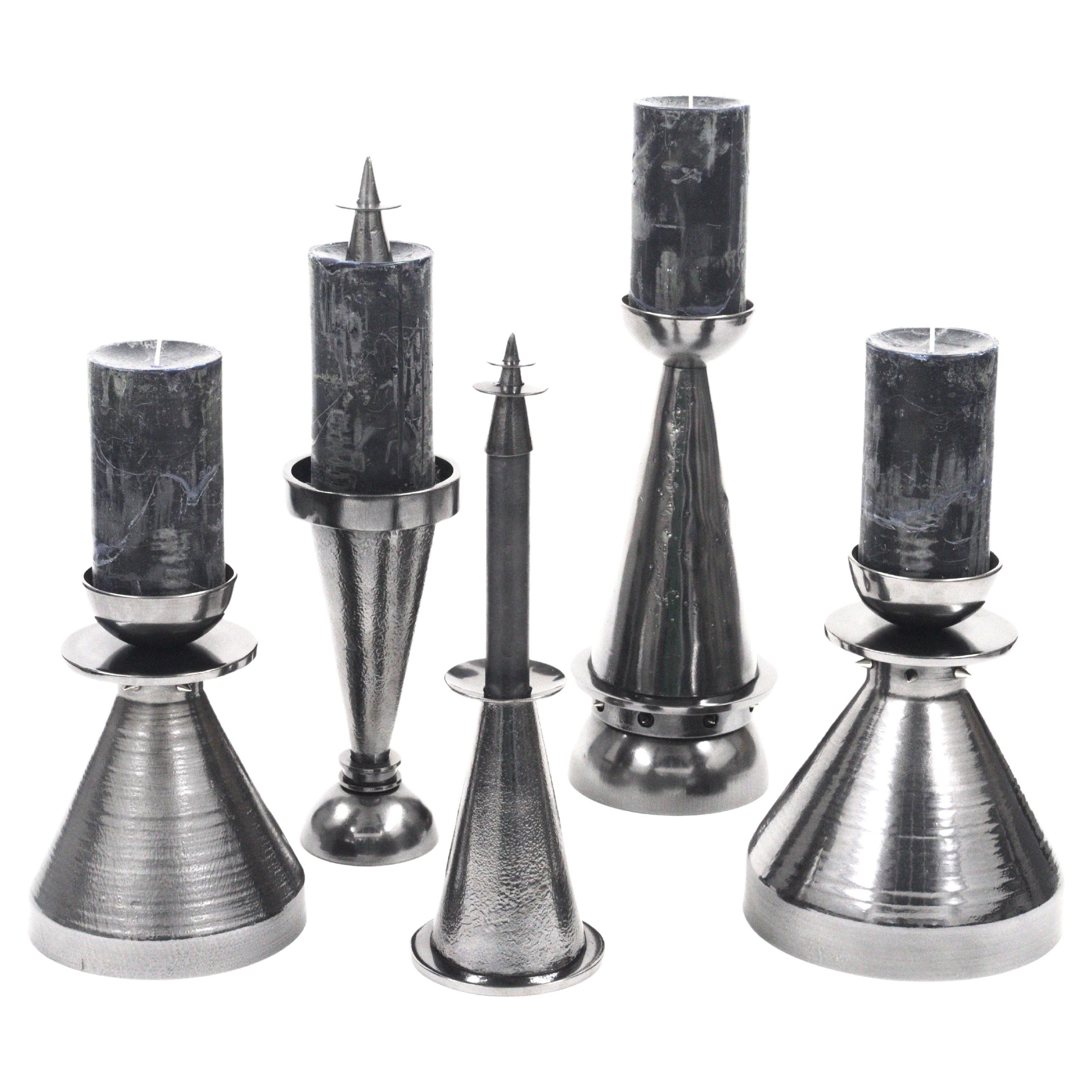 Set of Vulcan Candlesticks by Connor Holland For Sale