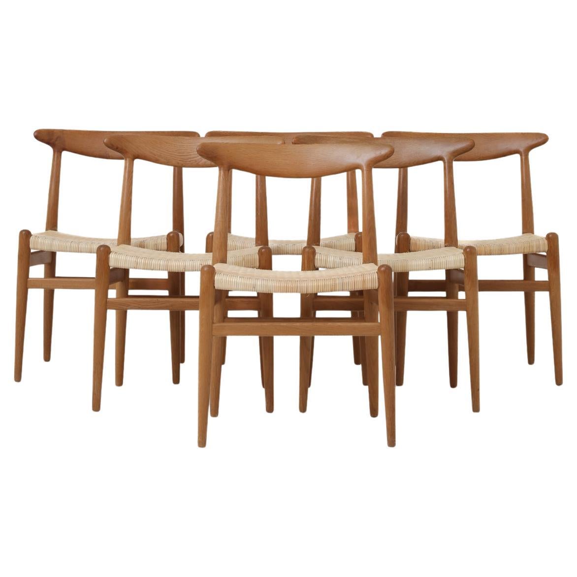 Set of 'W2' Dining Chairs by Hans J. Wegner