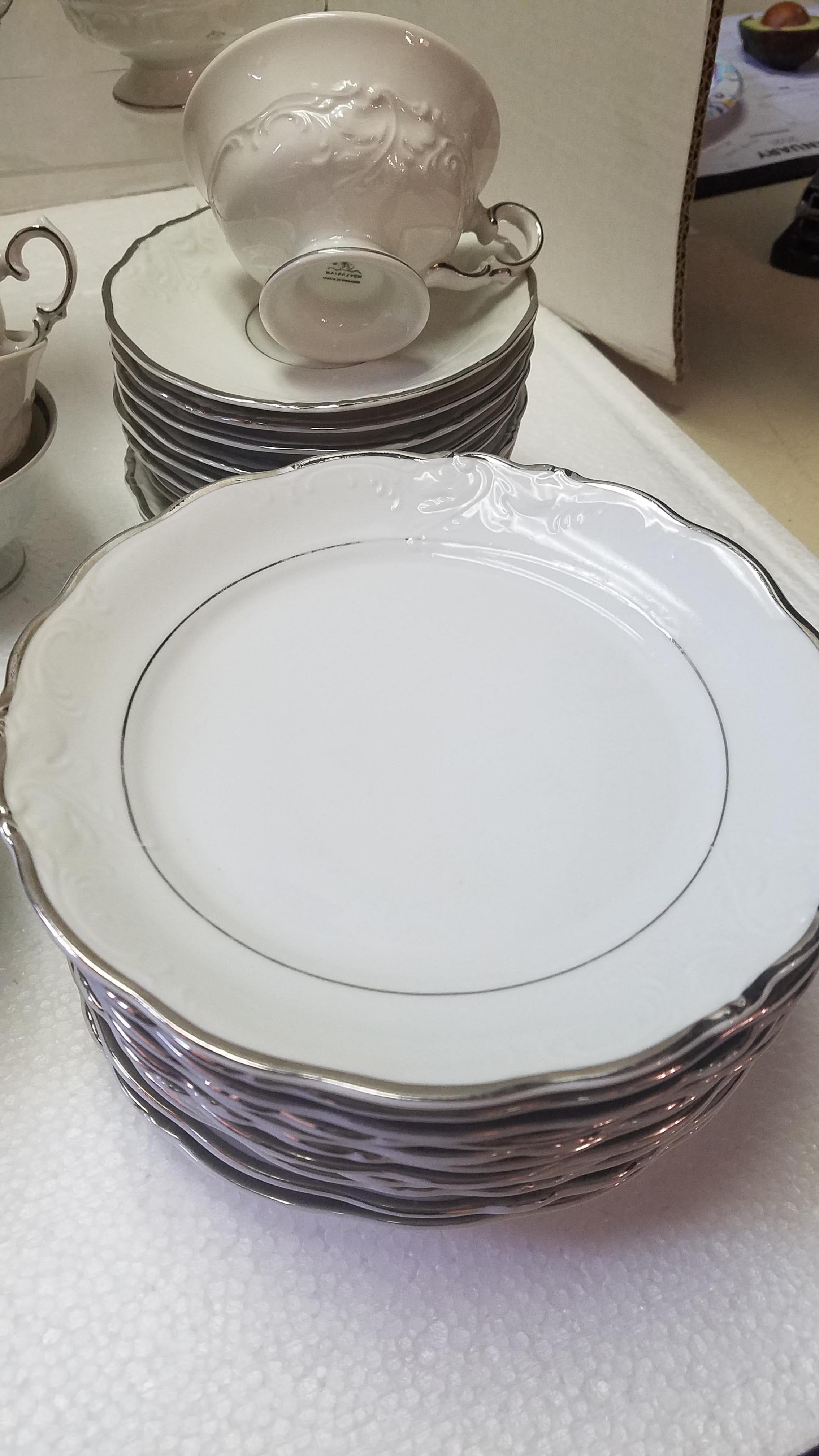 Polish Set of Walbrzych Dinnerware, 66 Pieces For Sale