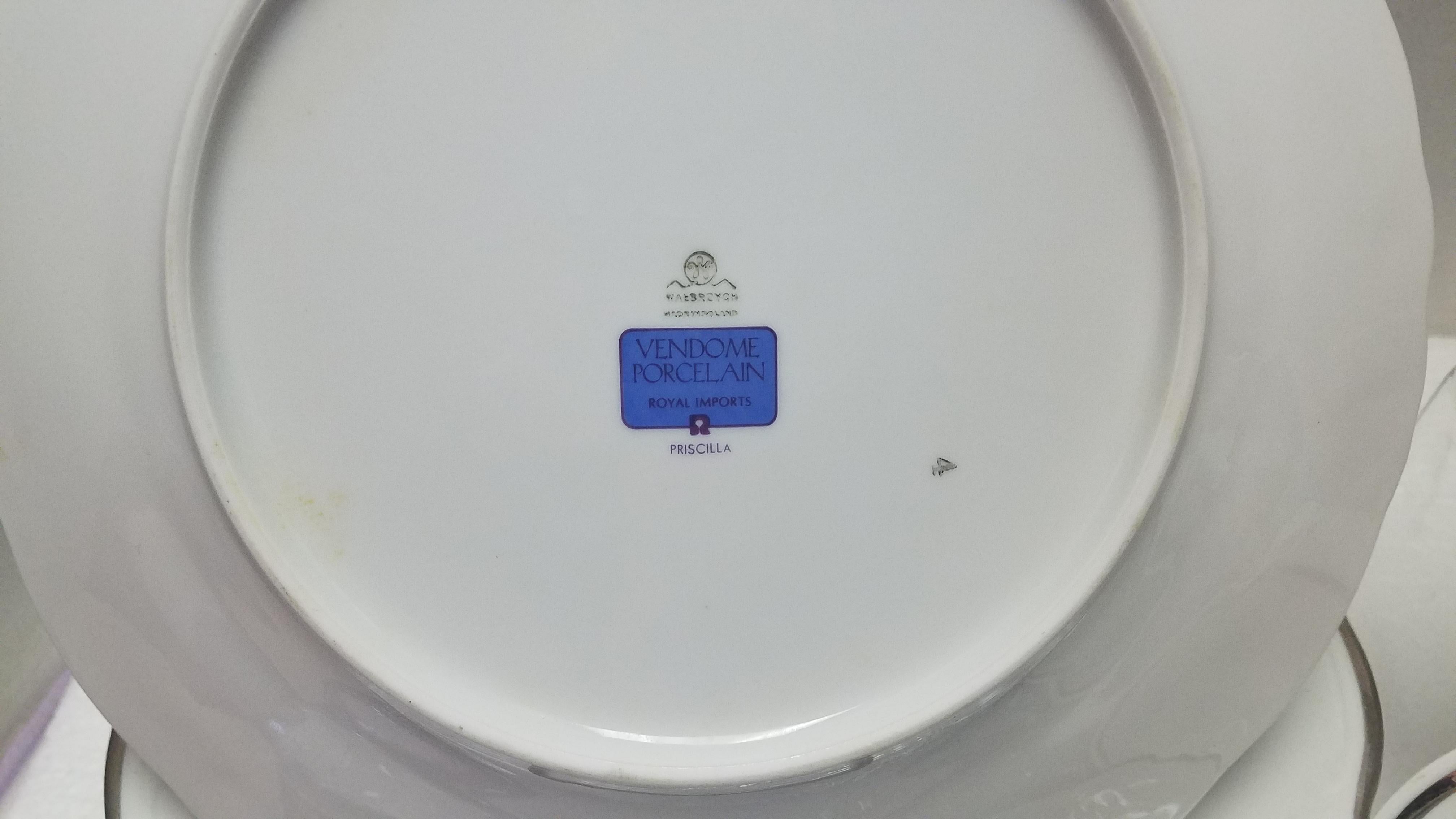 20th Century Set of Walbrzych Dinnerware, 66 Pieces For Sale
