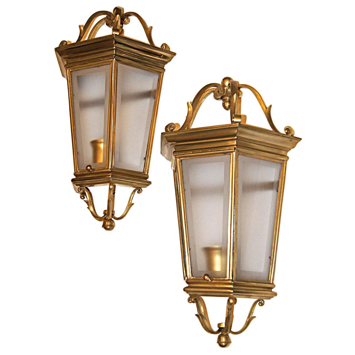 Set of Wall Lanterns, Sold Per Pair For Sale