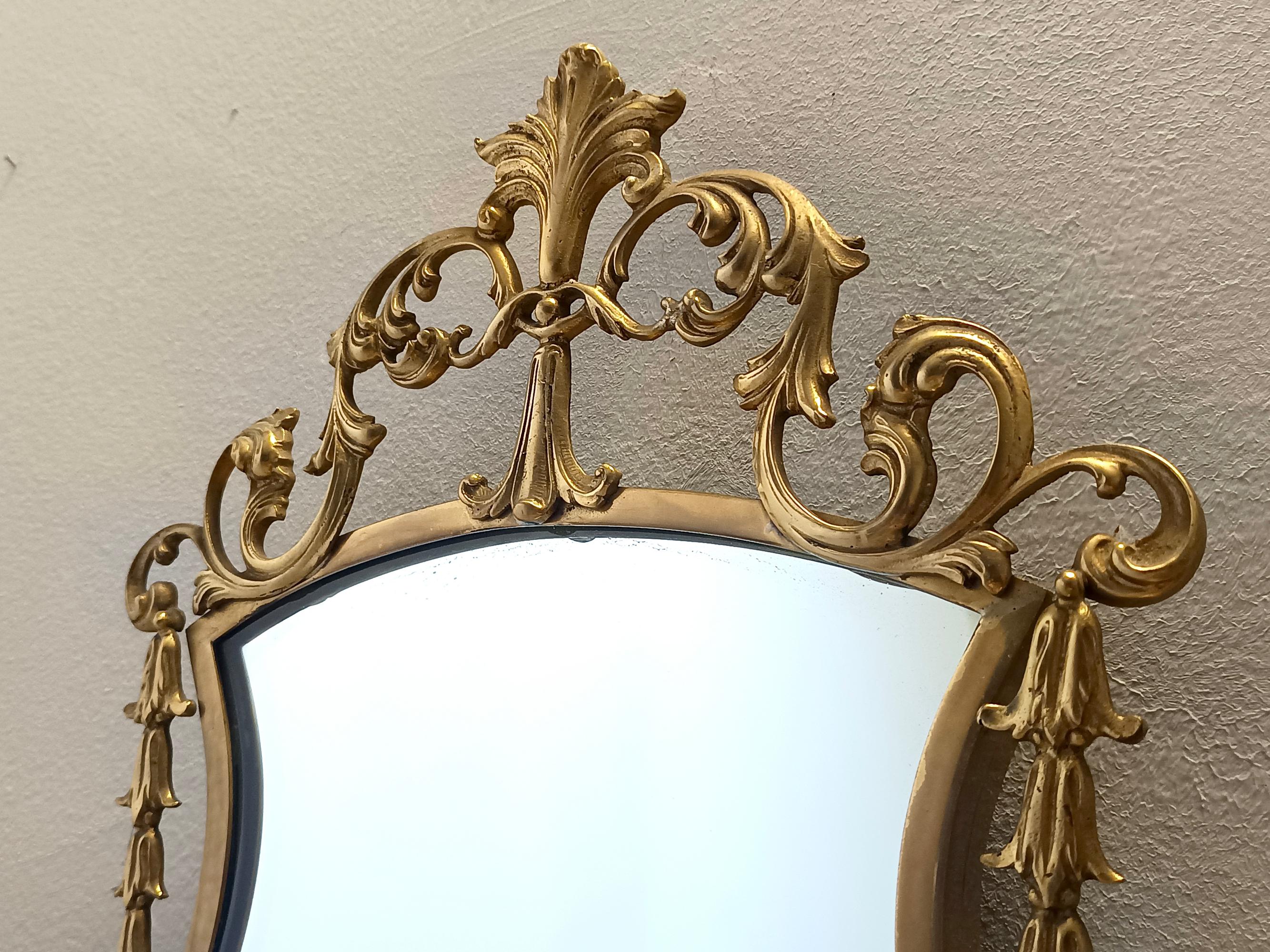 Miroir mural et console avec dessus en onyx et cadre en laiton, Italie en vente 6