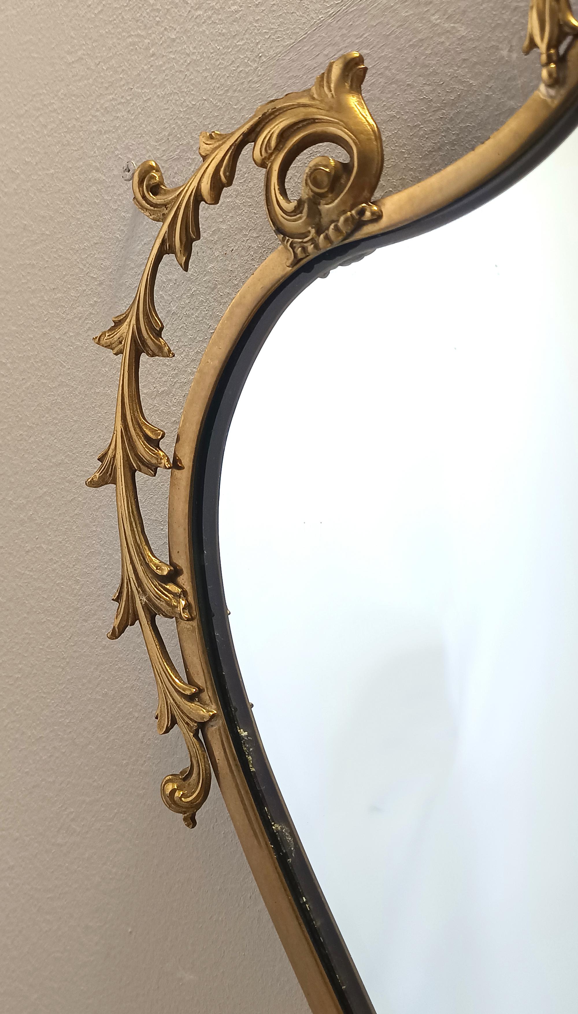 Miroir mural et console avec dessus en onyx et cadre en laiton, Italie en vente 8